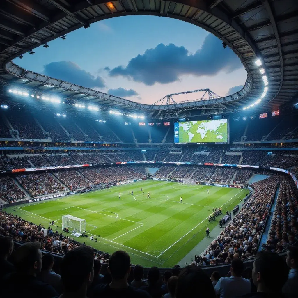 Cyberpunk Football Stadium